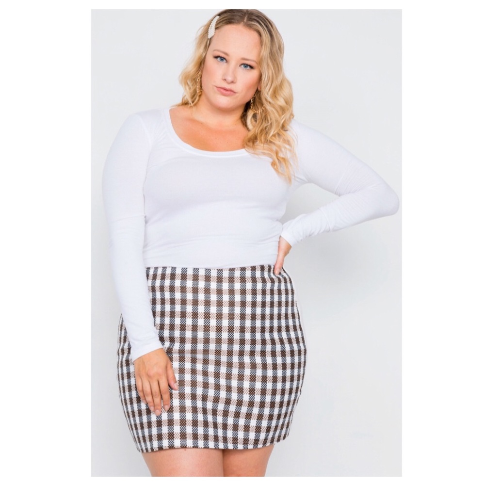 🌸Plus Size CheckMate Pencil Skirt🌸